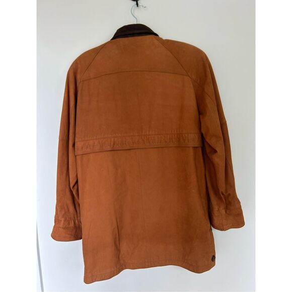 Vintage Hunters Run Leather Button Up Coat Jacket Brown Women's Size Medium - Picture 6 of 7